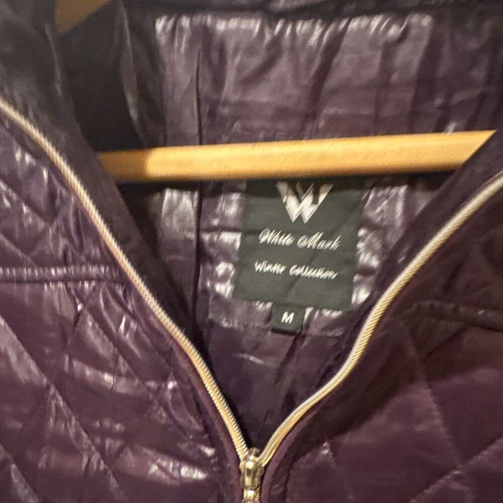 White Mark Puffer Jacket Size M - Picture 4 of 11